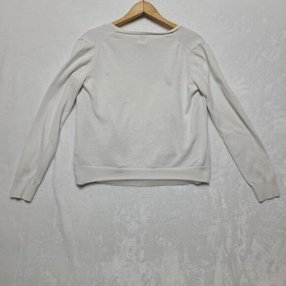 A New Day Sweater Womens Small White Button Knit Cardigan - Picture 7 of 9
